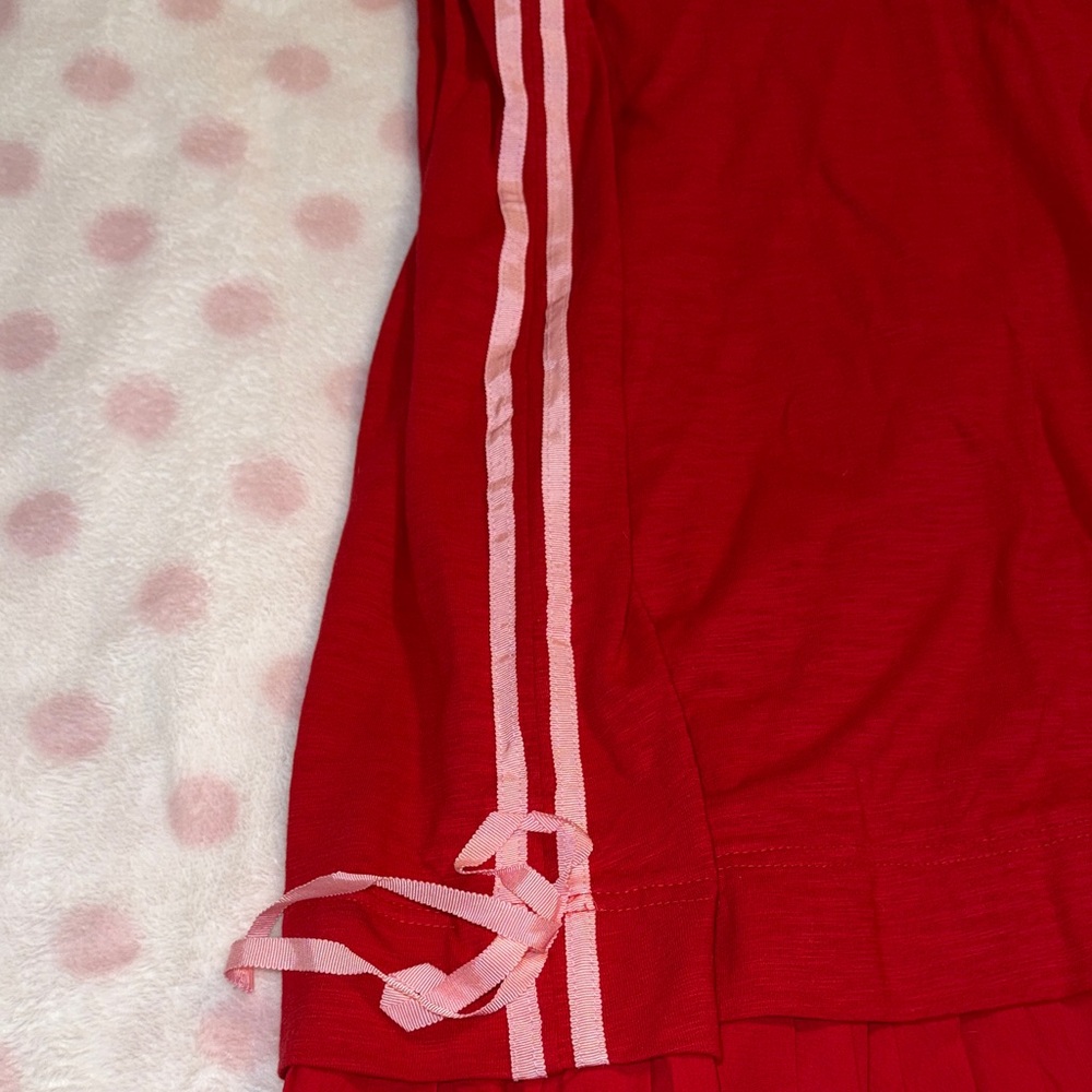 Sleeveless Red Dress with Ruffle Hem - Picture 3 of 4